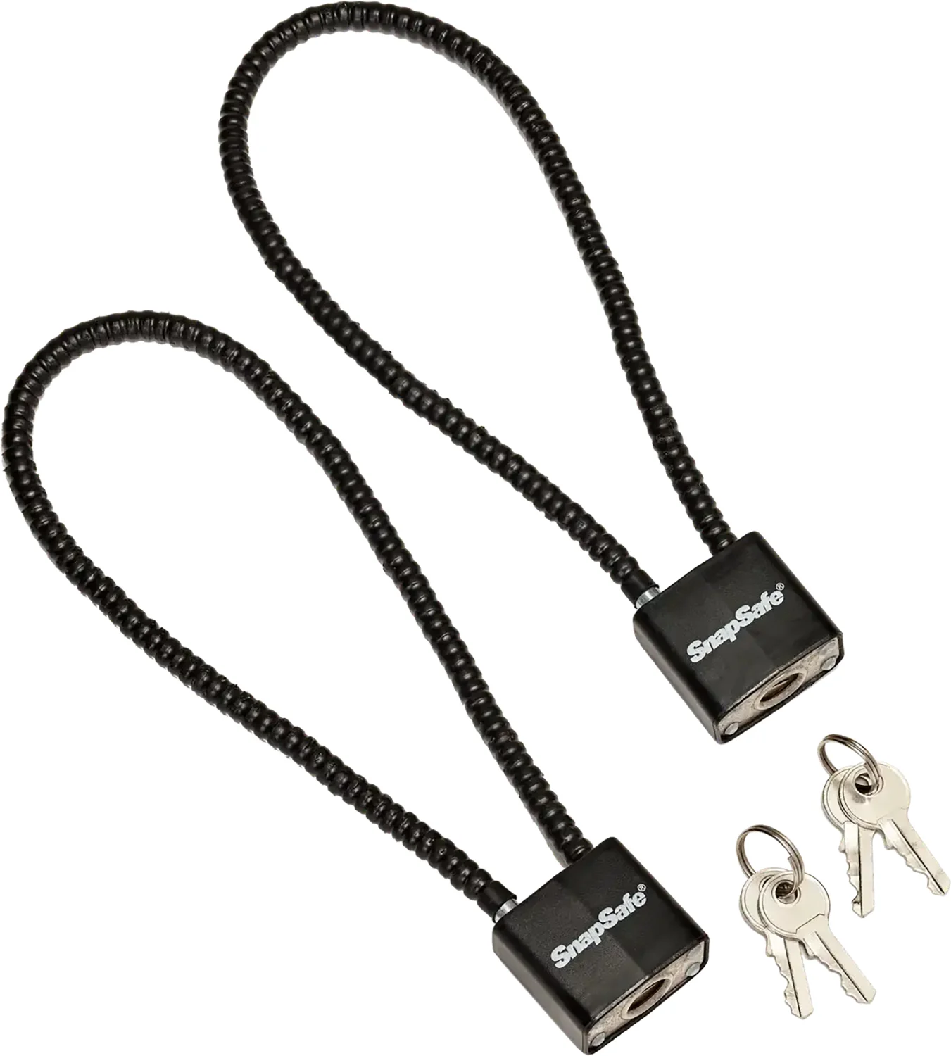 SnapSafe 75281 Cable Padlocks – Black, 2-Pack