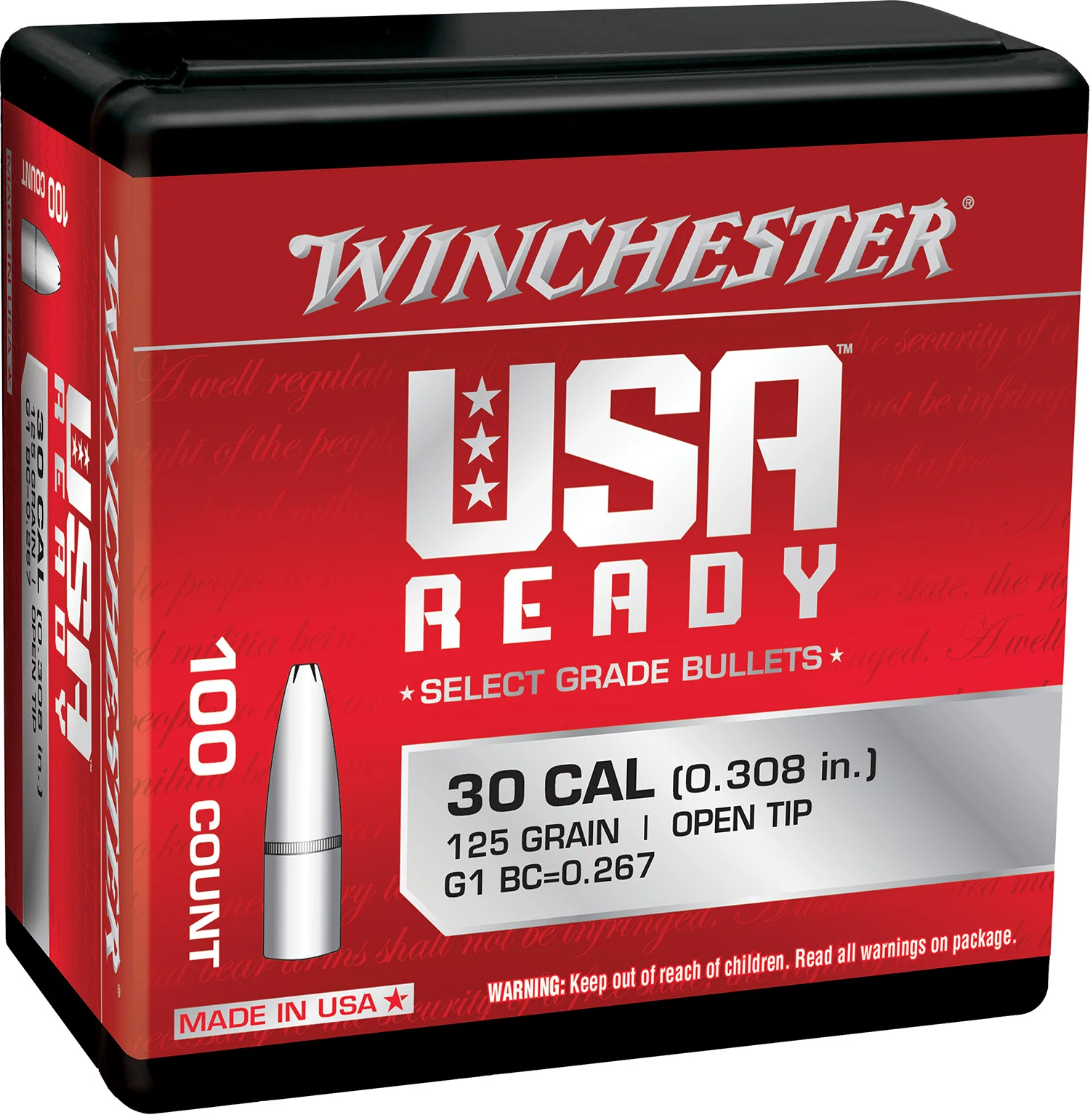 Winchester WBR30125 OTR 125 gr Open Tip, 308 Caliber