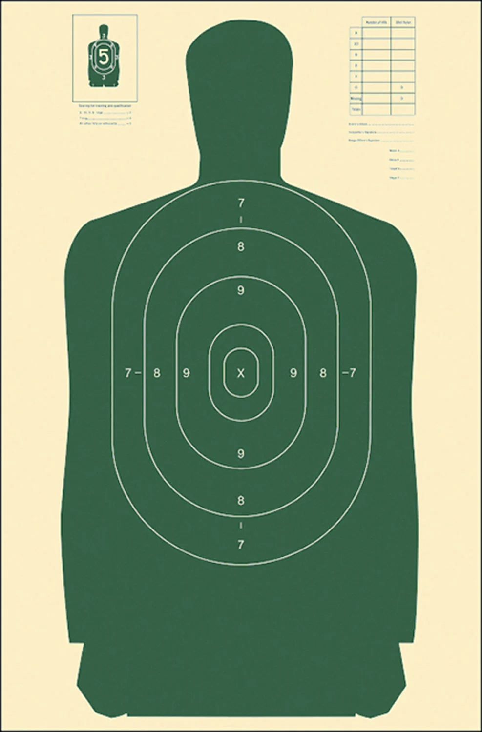 Action Target B-27S 24in x 45in Paper Silhouette Targets 100/Box