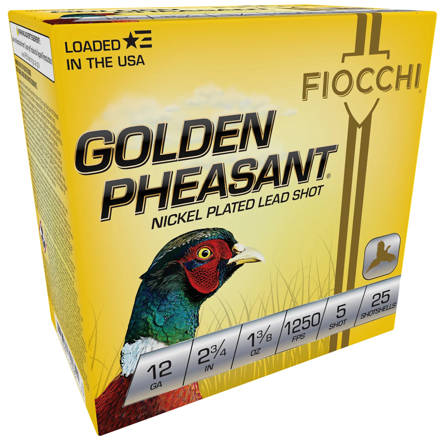 Fiocchi Golden Pheasant 12ga 2.75in 1-3/8oz #5 25rd Box