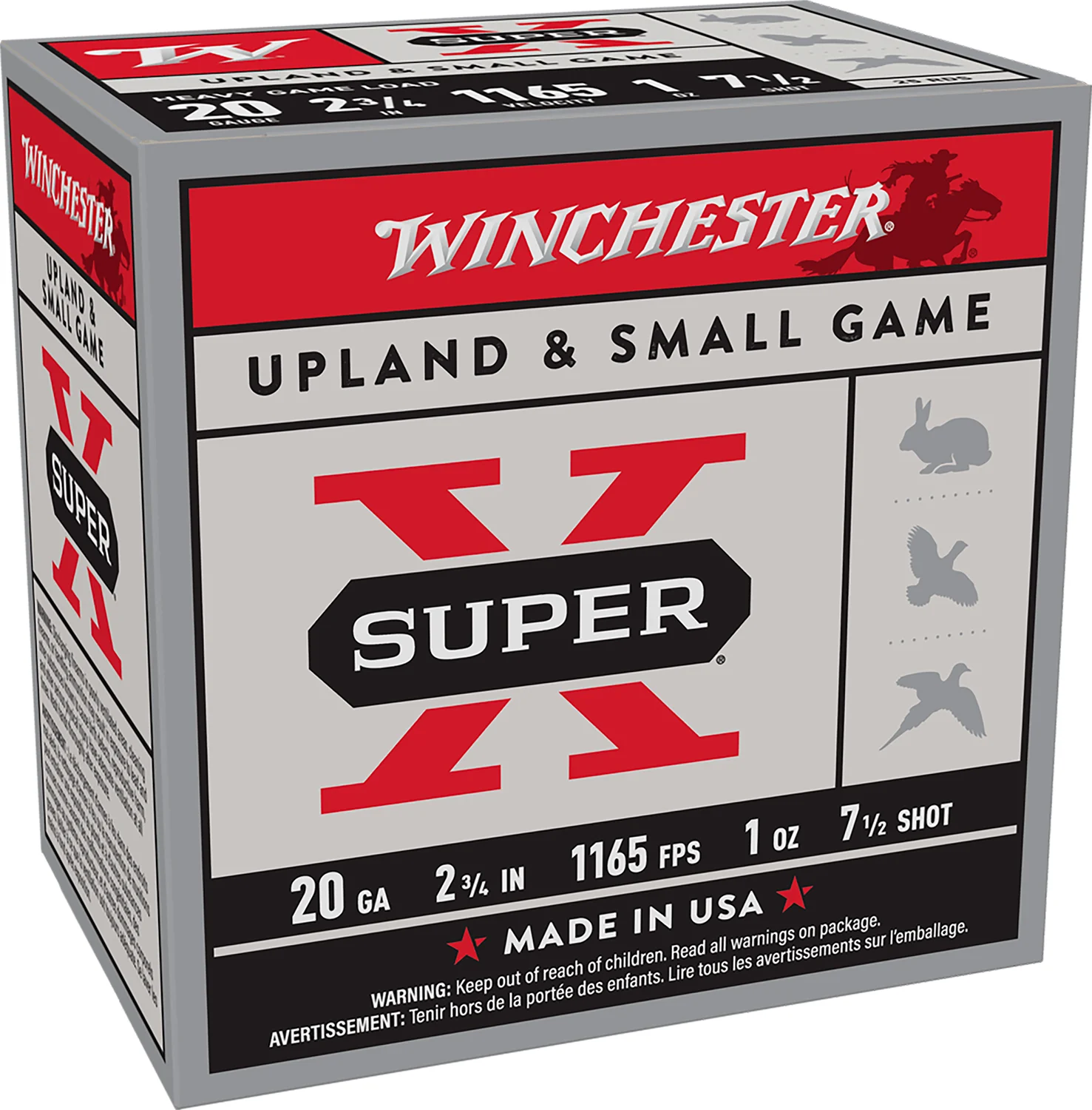 Winchester Super-X 20 Gauge 2-3/4in 1 oz #7.5 25rd