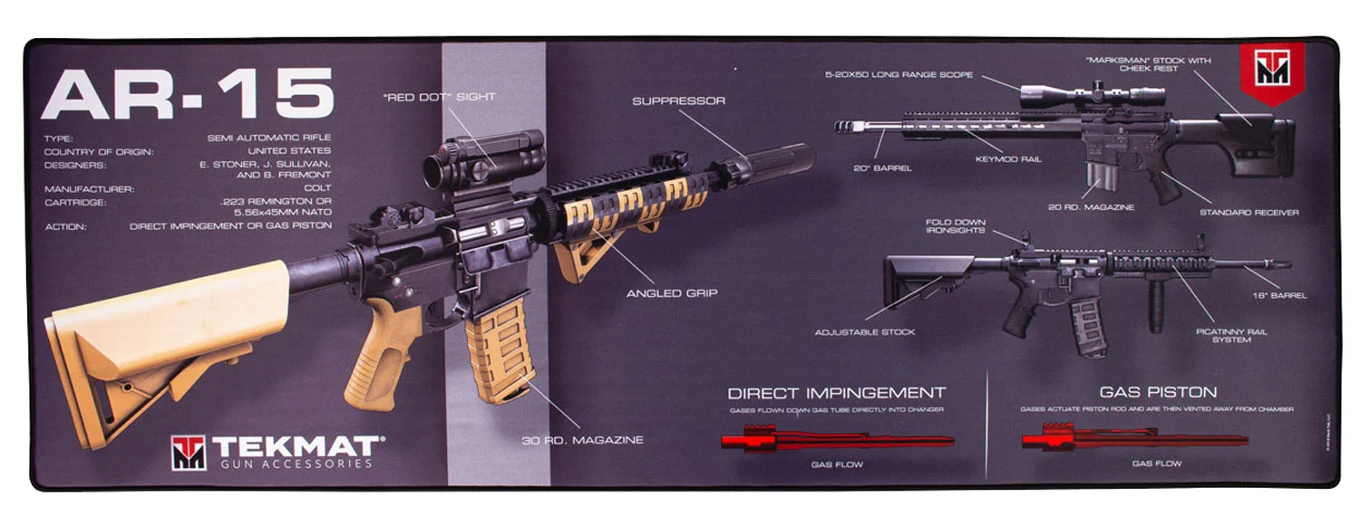 TekMat AR-15 Ultra 44 Cleaning Mat 15″x44″ Rubber