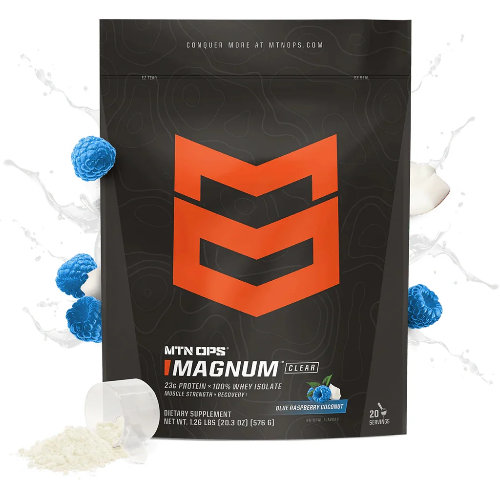 MTN OPS Magnum Clear Whey — Blue Raspberry Coconut (20 Scoops)