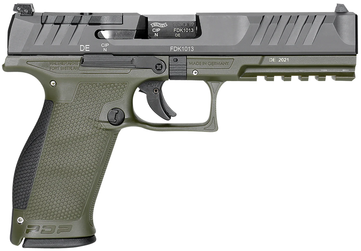 Walther PDP Full-Size Optic Ready 9mm 5in Two-Tone Green 18+1
