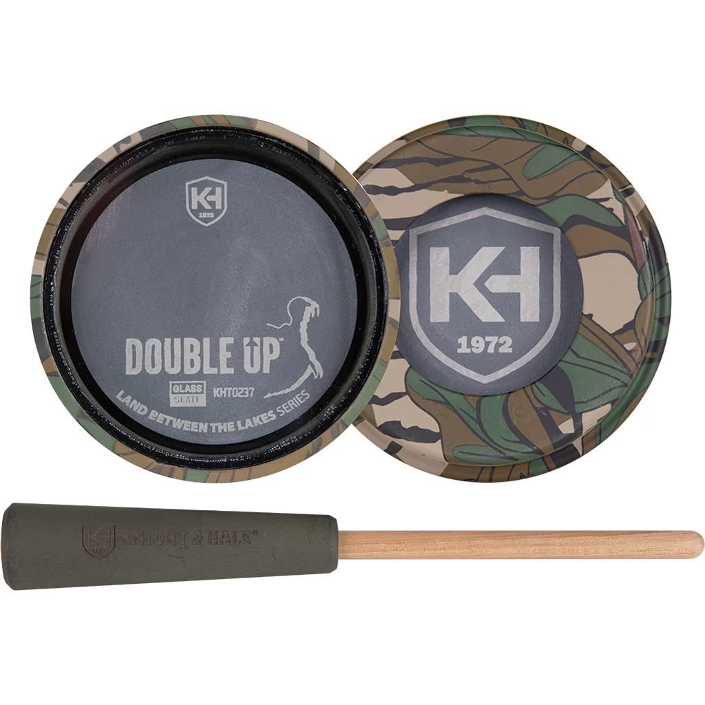Knight & Hale Double Up Glass/Slate Pot Call Mossy Oak