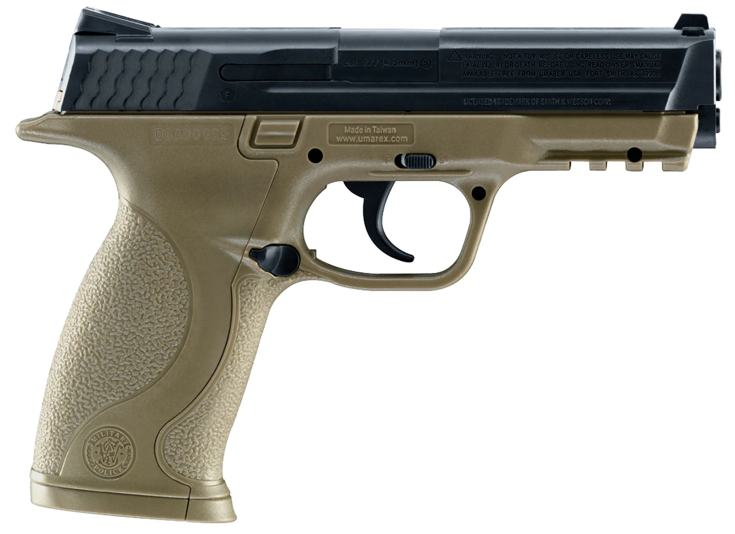 Umarex S&W M&P CO2 .177 BB Pistol 4.25″ FDE