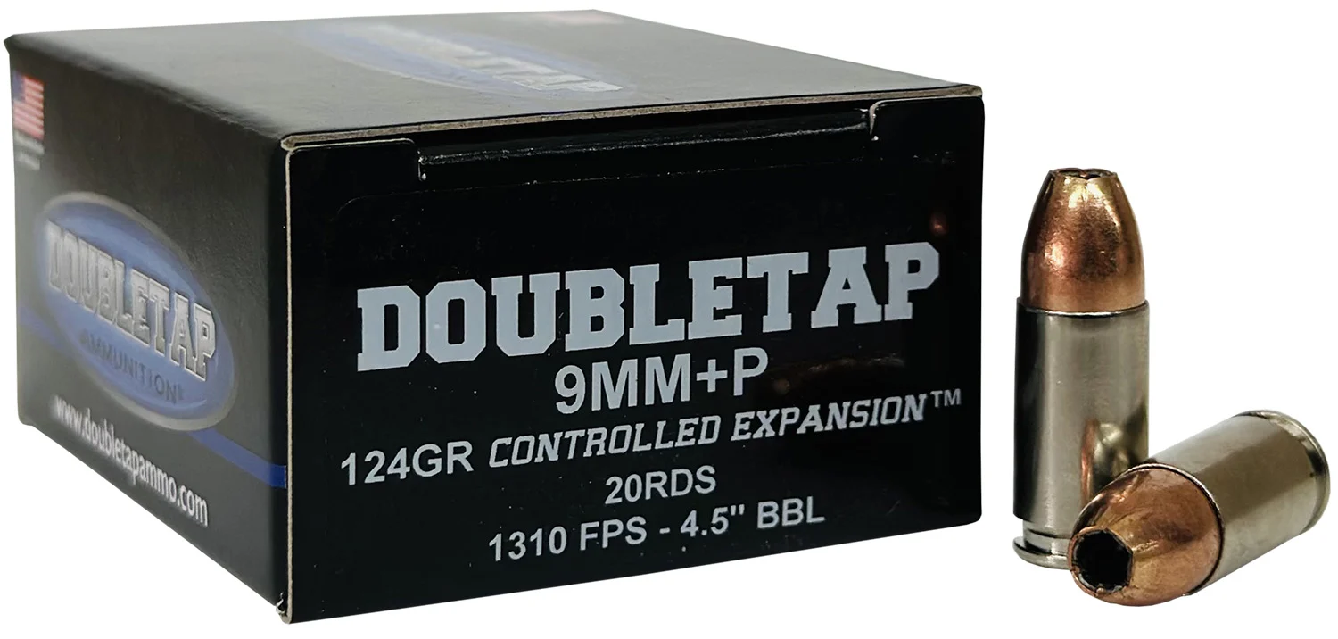 DoubleTap 9mm +P 124gr JHP Controlled Expansion 20rd Box