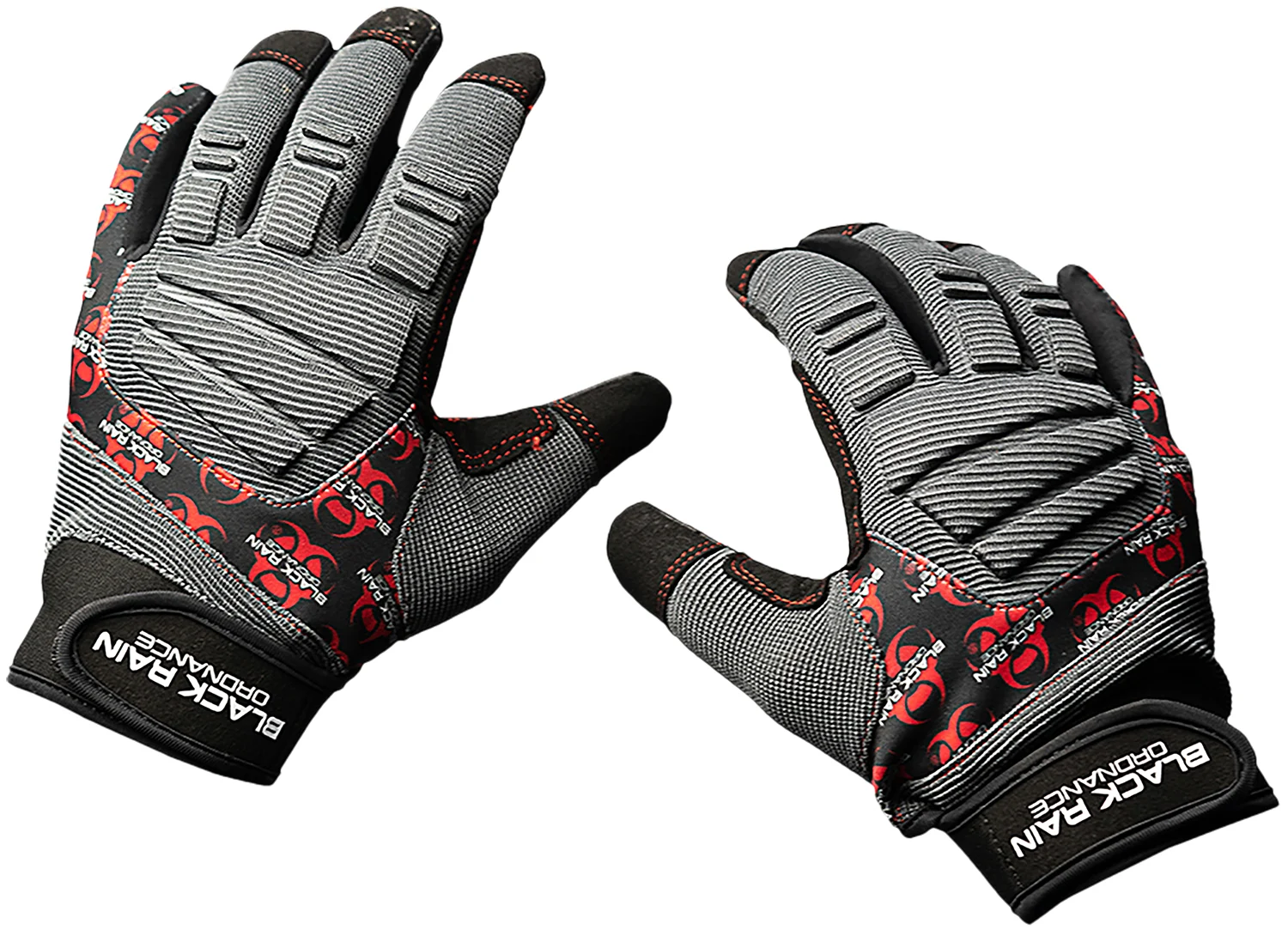 Black Rain Ordnance TACTGLOVEGRY/BLK/RDXL Tactical Gloves XL
