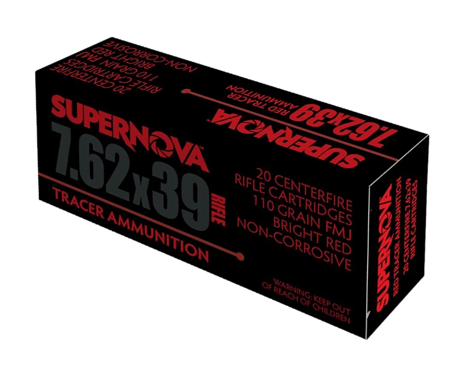 Supernova 7.62×39 110gr FMJ Red Tracer 20rd