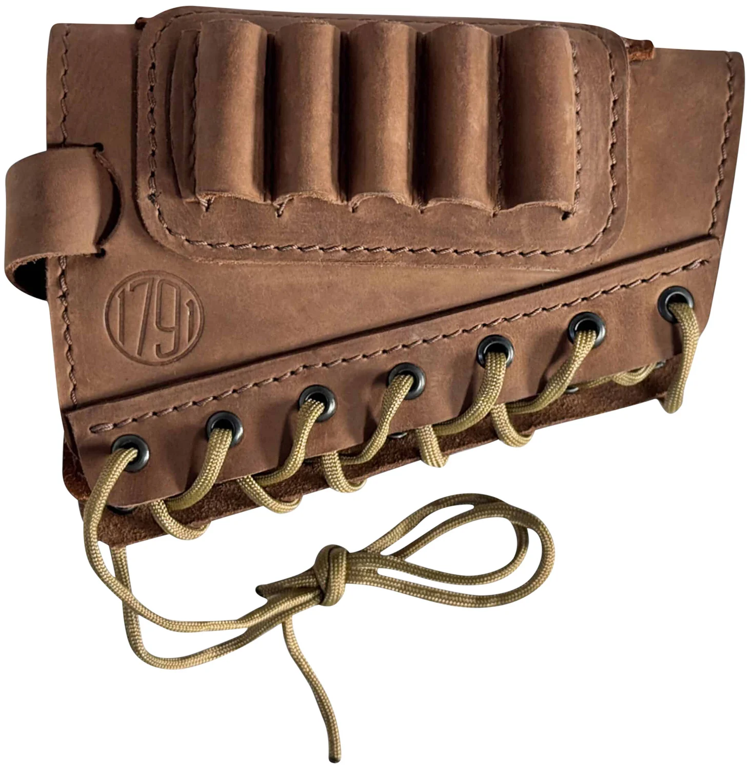 1791 Gunleather HUNT Butt Cuff Ammo Holder 12 ga. Brown RH