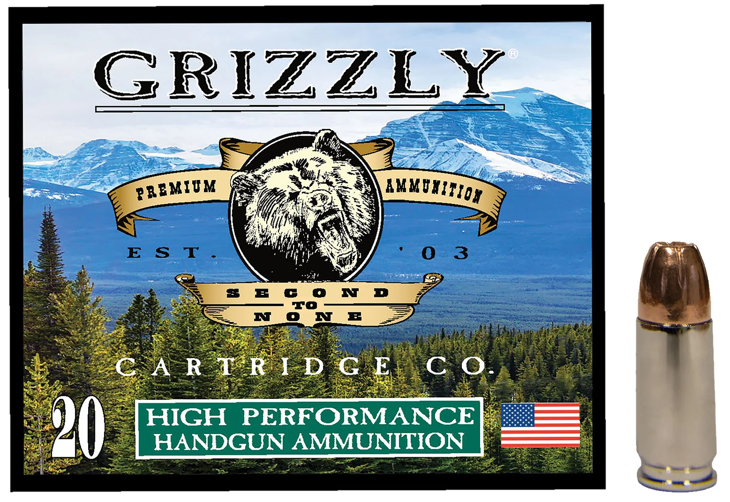 Grizzly Ammo GC9MM29mm Luger 124gr JHP – 20/Box