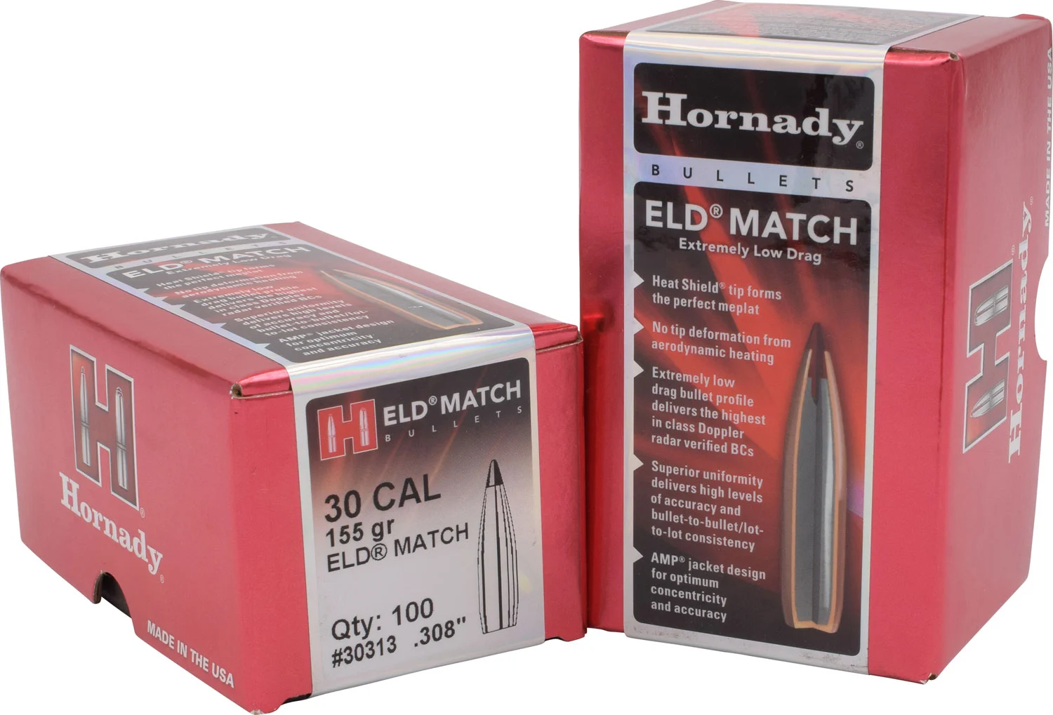 Hornady ELD Match .30 Cal (.308) 155 gr, 100/Box