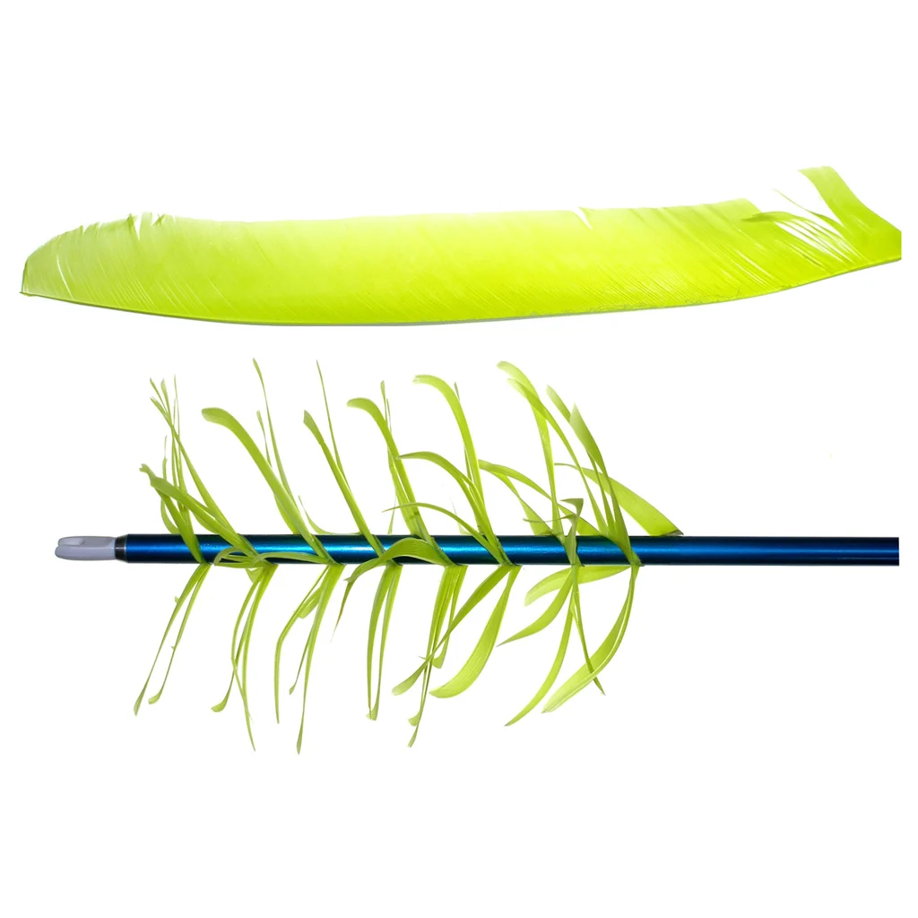 Trueflight Spiral Wrap Flu-Flu Feathers Chartreuse, 100 pk