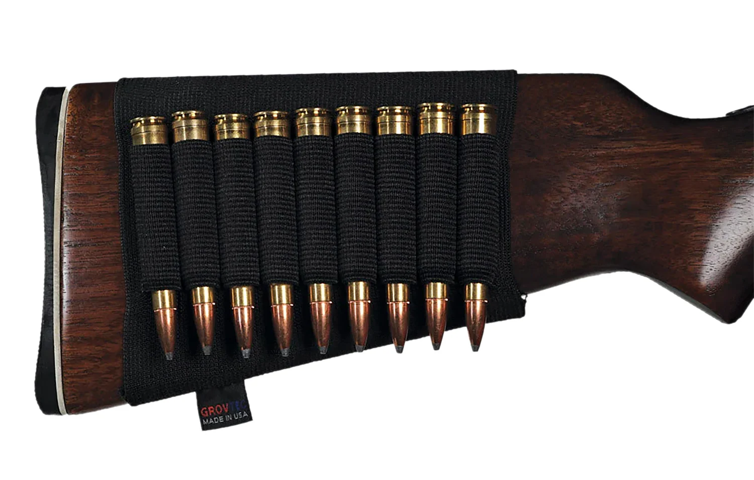 GrovTec Buttstock Cartridge Holder, Open Style — 9 Shells