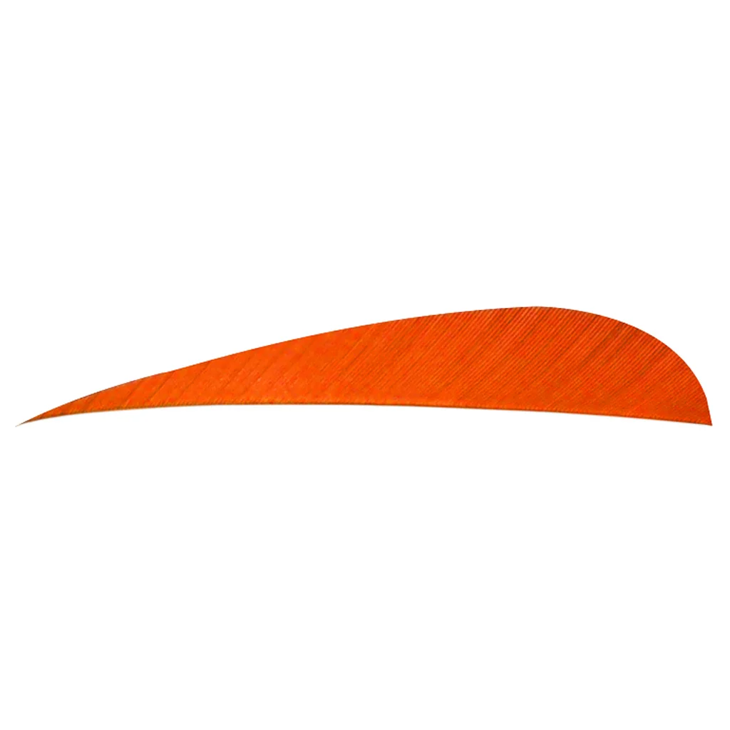 Trueflight Parabolic Feathers 4 in Orange RW 100 pk