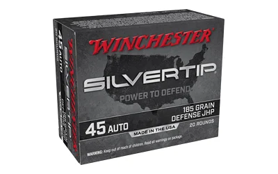 Winchester Silvertip .45 ACP 185 gr JHP — 20 rd Box