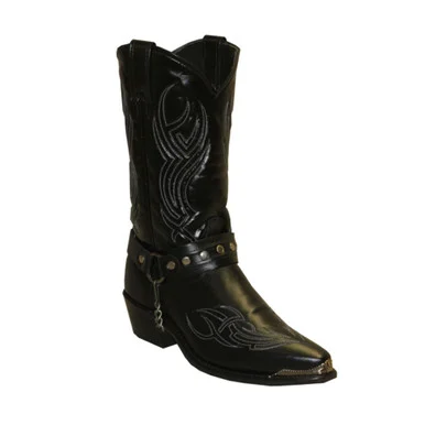 ABILENE Men's 12in Black Cowhide Western Boots (3010)