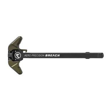 Aero Precision AR-15 BREACH Ambidextrous Charging Handle, Large Lever, Black/OD Green