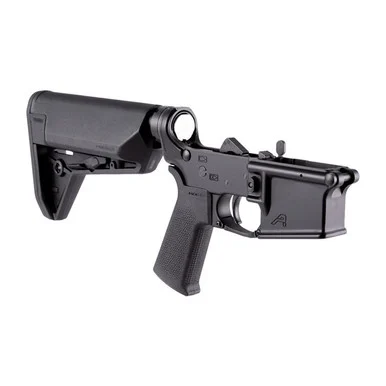 Aero Precision AR-15 Complete Lower Receiver, MOE SL Grip & SL-S Carbine Stock, Black Anodized