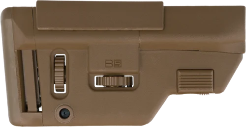 B5 Systems, Collapsible Precision Stock, Coyote Brown, Medium Length Cheek Riser