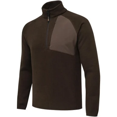 BERETTA Men's Abisko Brown Bark Half Zip Fleece Pullover (P3152T231308AA)