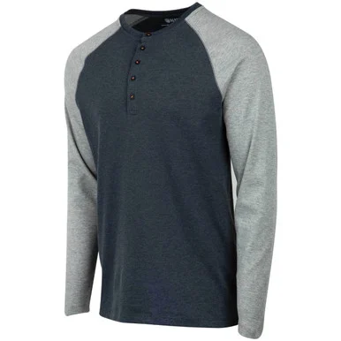 BERETTA Men's Scout Performance Henley Ebony Mel & Gray Mel LS Shirt (TS692T231109T5)