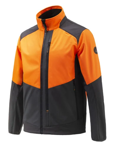 BERETTA Mens Butte Ebony/H.V. Orange Softshell Jacket (GU624T211409OU)