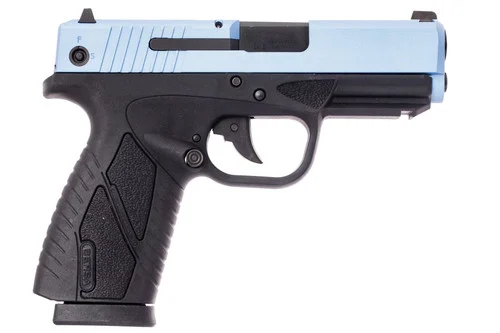 Bersa BPCC 9mm, 3.3" Barrel, Polar Blue Cerakote, Black Frame, 8rd