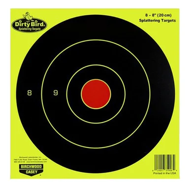 BIRCHWOOD CASEY Dirty Bird 8" Yellow Bull's-eye Target - 50 targets (35950)