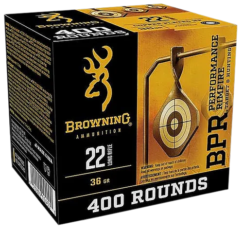 Browning 22 LR 36gr, Plated Hollow Point 400rd Box