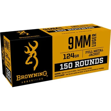Browning, 9MM, 124 Gr, FMJ, 150 Rds