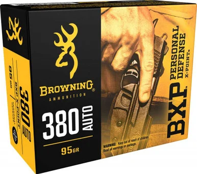 Browning BXP JHP 380 Auto, 95 Grain, 200 Rounds