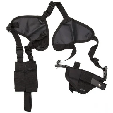 Bulldog Cases Deluxe Pro Shoulder Holster, Fits Large Revolver With 2.5" Barrel, Ambidextrous, Black WSHD 2