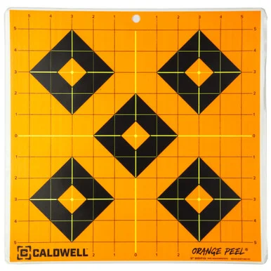 Caldwell Sight-In Target, 12", Orange/Black, 25 Sheets, (5) 5-Packs 1166105