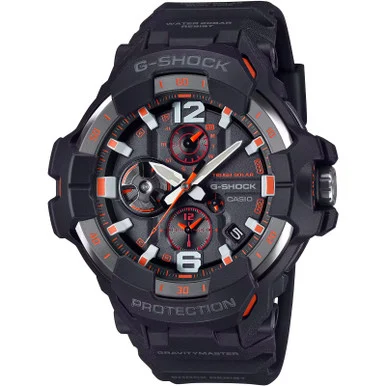 CASIO G-Shock Gravity Master Solar Powered Mobil Link Black/Orange Watches (GRB300-1A4)
