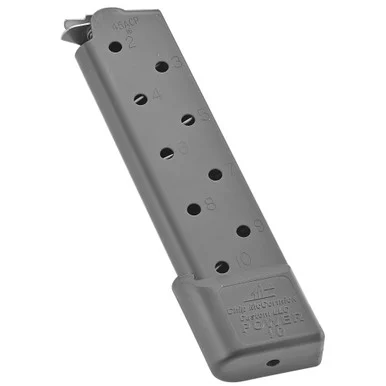 CMC Products Magazine, Power Mag, 45ACP, 10 Rounds, Fits 1911, Steel, Black M-PM-45FS10-B