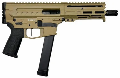 CMMG Dissent MkGs, 9MM, 6.5" Barrel, 33 Rds, Coyote Tan