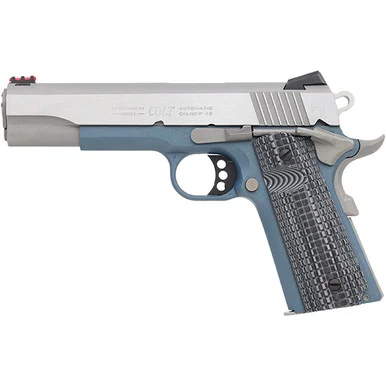 Colt CLT COMPETITION 9MM, 5.00" Barrel, 9 Rds, Stainless Steel/Blue Titanium