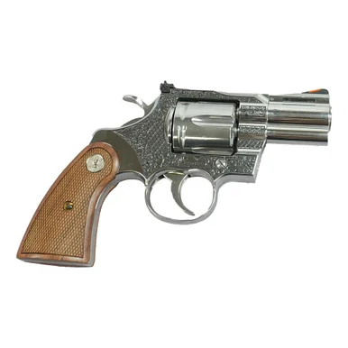 Colt Python, .357 Mag, 2.50" Barrel, 6 Rds, Historic Wood Medallion Grips
