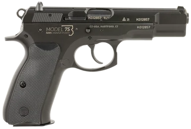 CZ 75 B 50th Anniversary, 9MM Luger, 4.60" Barrel, 16+1 Rds, Black Polycoat