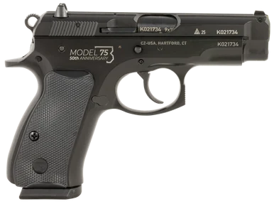 CZ 75 Compact 50th Anniversary, 9MM Luger, 3.75" Barrel, 10+1 Rds, Black Polycoat