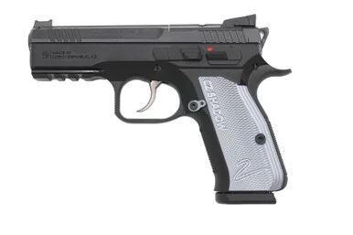 CZ 75 Shadow 2 Compact, 9MM, 4.00" Barrel, 15 RDs, Optics Ready, Black/Silver