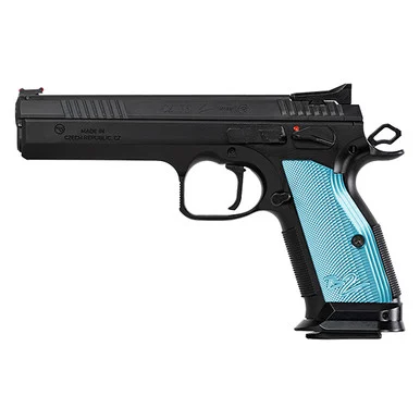 CZ USA TS 2, .40 S&W, 5.28" Barrel, 17 Rds, Blue Aluminum Grips