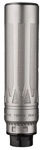 Dead Air DAIR NOMAD-TI XC SILVER, 7.62MM, 7.03" Barrel, 9.7 Rds, Raw Titanium Satin Bead-Blasted