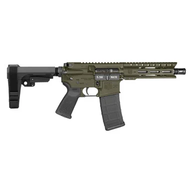 Diamondback DB15 Pistol, 5.56 NATO, 7.00" Barrel, 30 Rds, OD Green