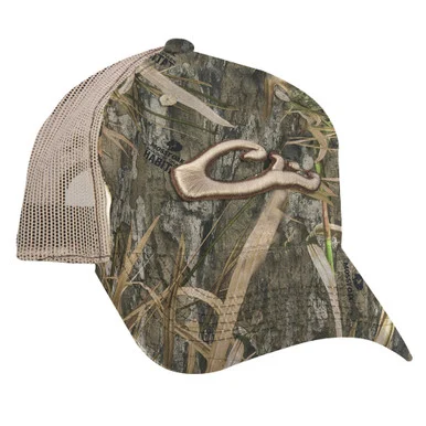 DRAKE 6-Panel Camo Mesh-Back Mossy Oak Blades Habitat Cap (DH3011-022)