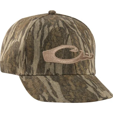 DRAKE Camo Flat Bill Mossy Oak Bottomland Cap (DH3009-006)