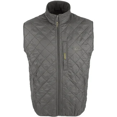 DRAKE Delta Quilted Fleece Lined Charcoal Vest (DW1171-CHR)