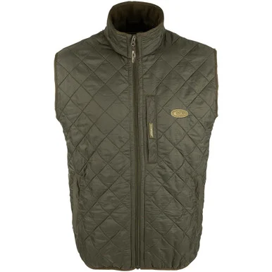 DRAKE Delta Quilted Fleece Lined Olive Vest (DW1171-OLV)