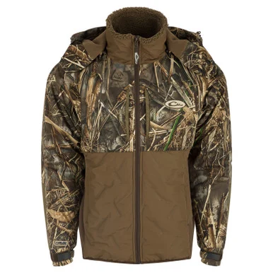 DRAKE LST Guardian Flex Double Down Eqwader Full Zip Hooded Realtree Max-7 Jacket (DW7350-038)
